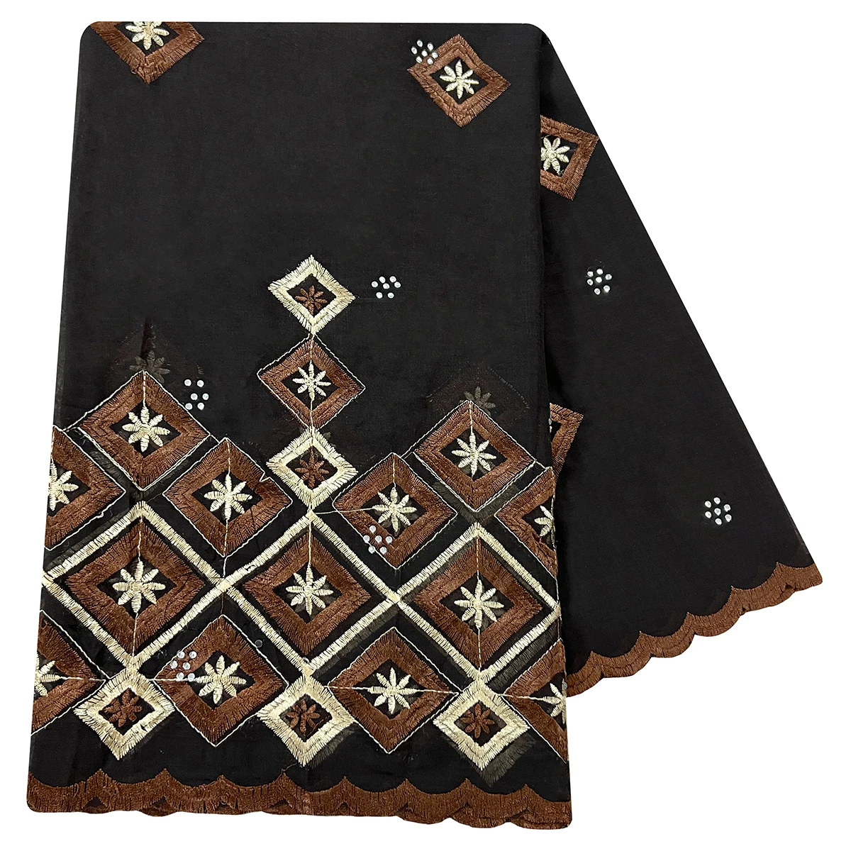 New African Women Scarfs Special Price Limited Time Discount Embrodiery Cotton With Grenadine Big Scarf for Shawls Pashmina 3