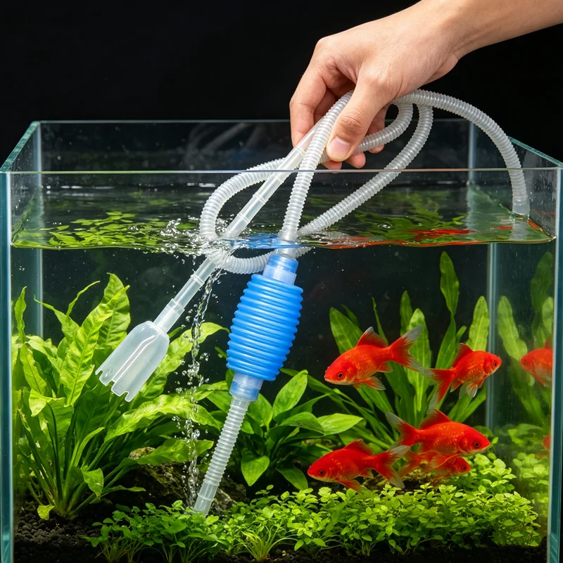 Semi-automatic Aquarium Clean Vacuum Water Change Changer Gravel Aquarium Simple Fish Tank Vacuum Siphon Pump Cleaner