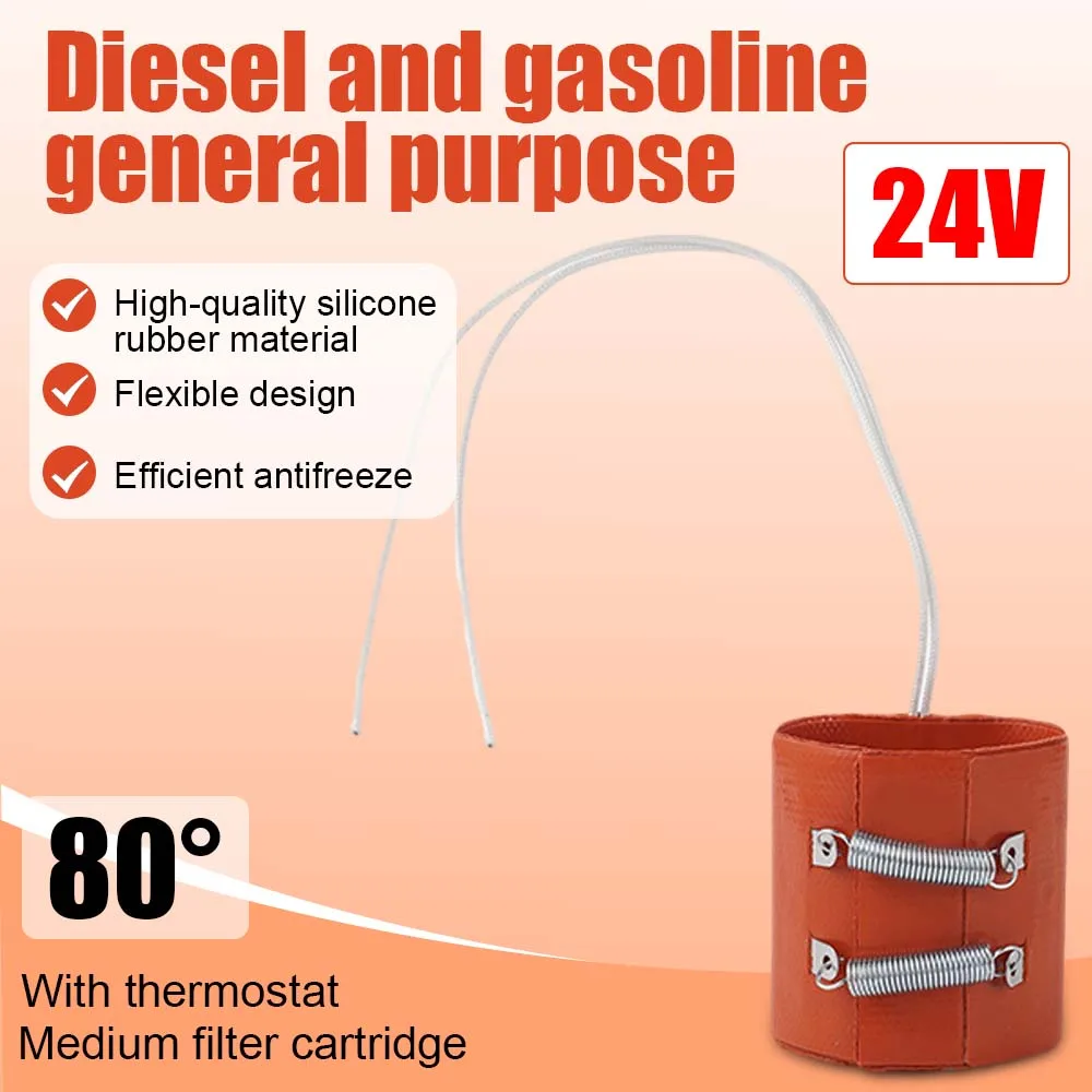  24V Fuel Tank Heater Blanket Universal Fuel Heater Pad Anti-freeze Heating Silicone Rubber Heating Pads Waterproof 3D Printer