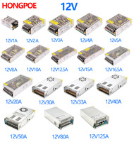 Switching Power Supply DC 12V 35W 60W 120W 250W 360W 500W Light Transformer AC 100-240V Source Adapter SMPS For LED Strips CCTV