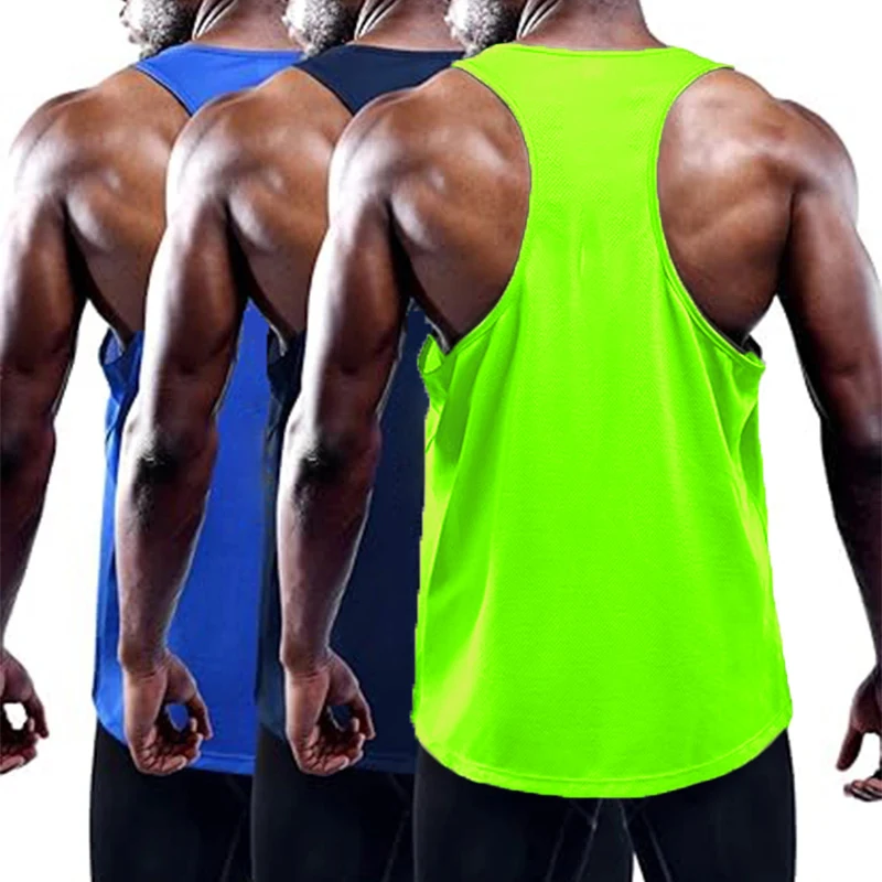 Tank top do biegania mężczyźni letnia sportowa kamizelka na siłownię szybkoschnący podkoszulek treningowy podkoszulki treningowe męskie Fitness kulturystyka koszulka bez rękawów