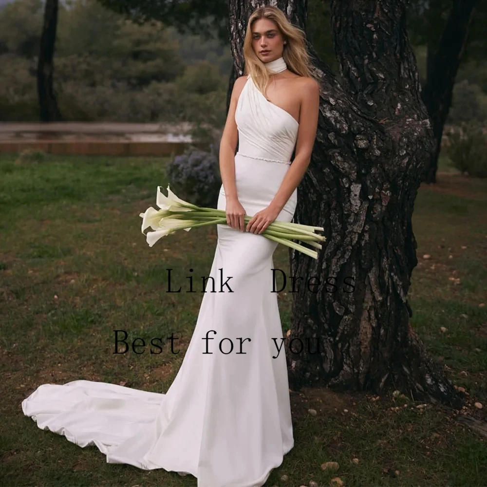 Strapless Wedding Dresses for Ladies Mermaid Satin Bridal Gowns Exquisite Sleeveless Vestidos De Novia New 2026 Summer