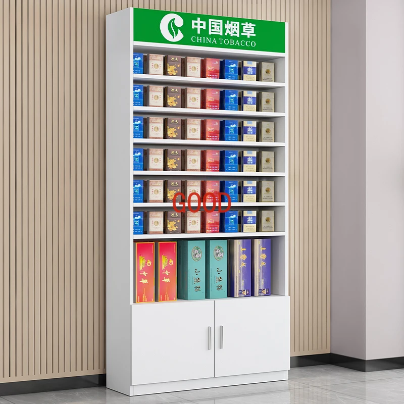 Convenience store cigarette cabinet back cabinet display rack display shelf