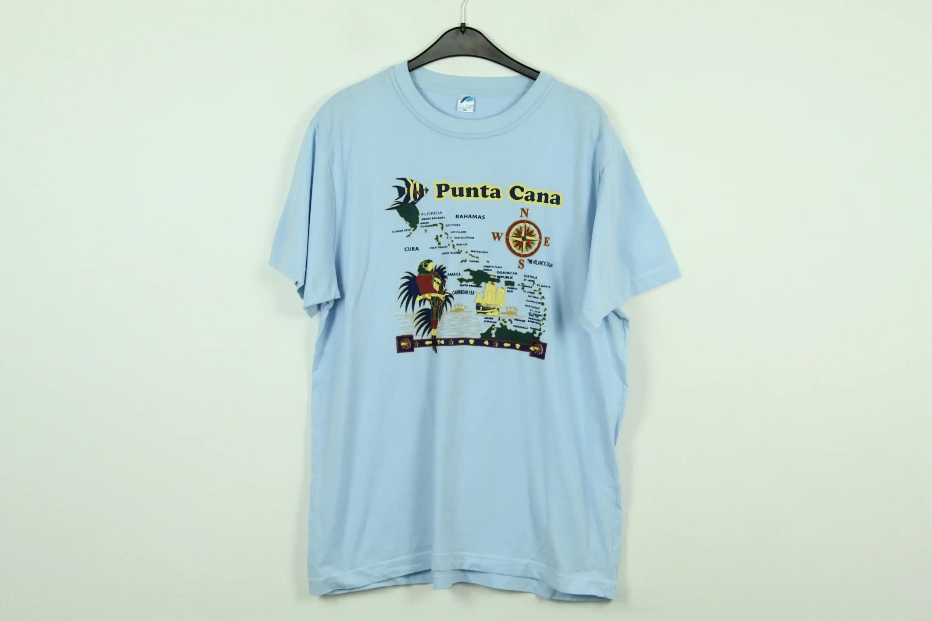 Vintage Punta Cana 90s Souvenir T-shirt With Print Size XL