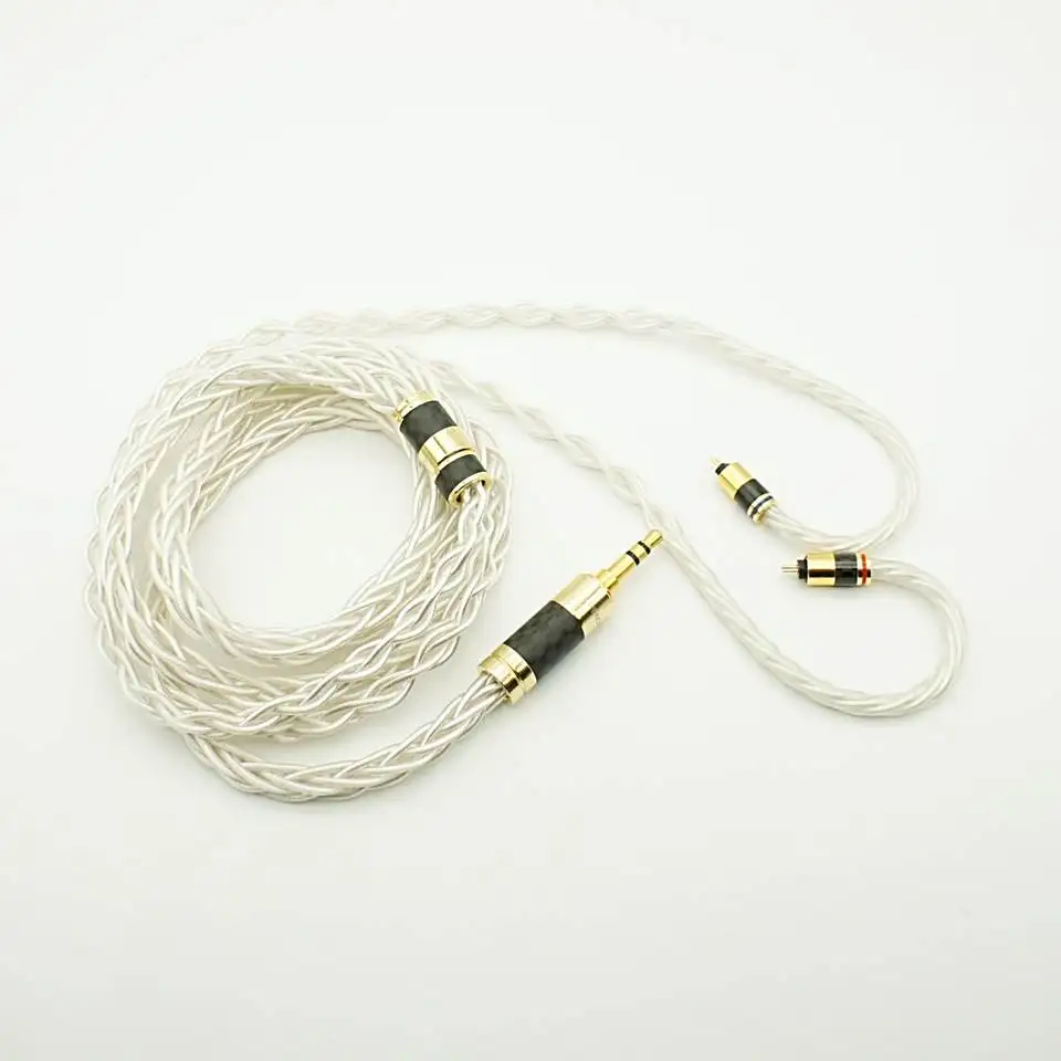 Penon ASOS+ 8 Shares Alloy copper Silver-plated & OCC Silver-plated Mixed HiFi Audiophile IEMs Cable with Purple Copper Plugs