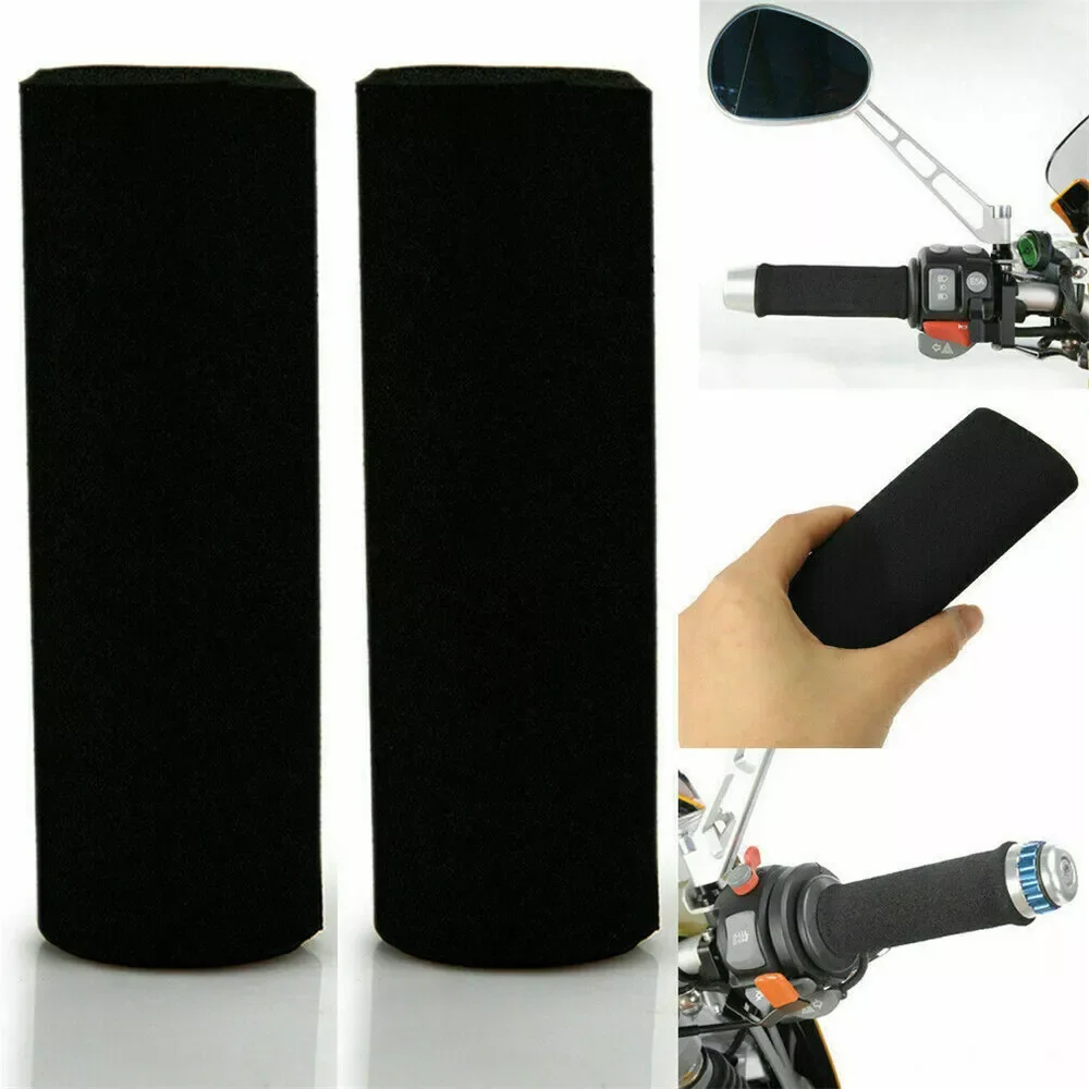 2 قطعة الانزلاق على رغوة المضادة للانزلاق موتو مقبض عتلات القبضات دراجة نارية المقود غطاء مكافحة الاهتزاز الراحة مقبض مقود دراجة كم