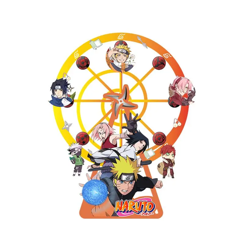 Bandai Naruto Anime Peripheral Uzumaki Naruto Diy Ferris Wheel  Decorate Ornaments Kawaii Children's Toys Free Shipping