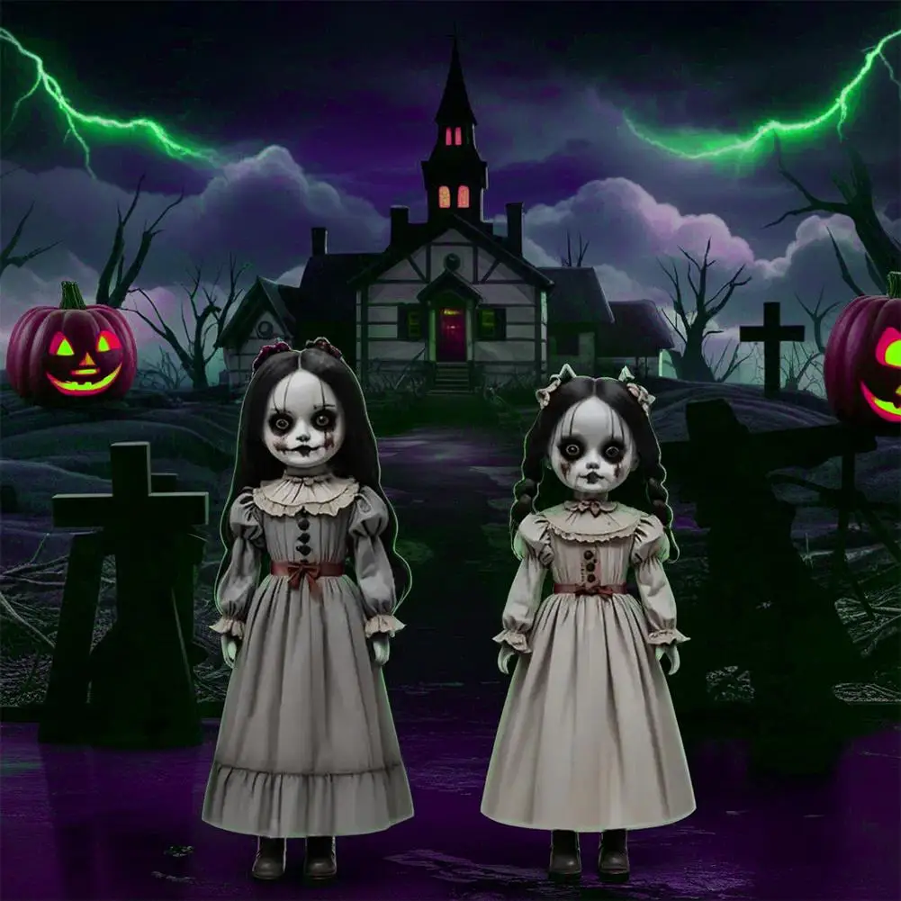 2 stücke Halloween Geist Puppe Boden Einfügen Dekoration Horror Stil Outdoor Hof Logo Dekoration Weibliche Geister Puppe Im Freien – Detail 6