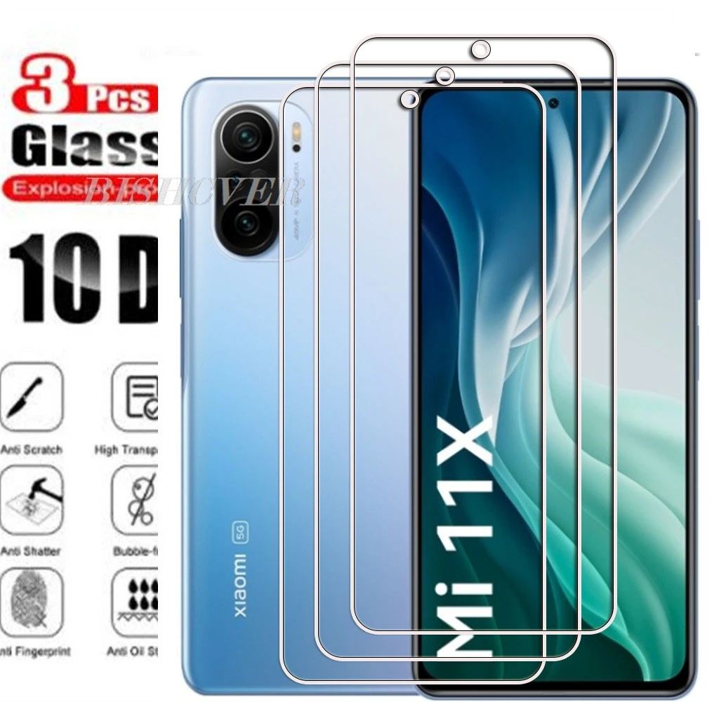 3 шт., закаленное стекло 9H для Xiaomi Mi 11X Pro 6,67 дюйма, Poco F3 XiaomiPocoF3 PocoF3 Redmi K40, защитная пленка из закаленного стекла
