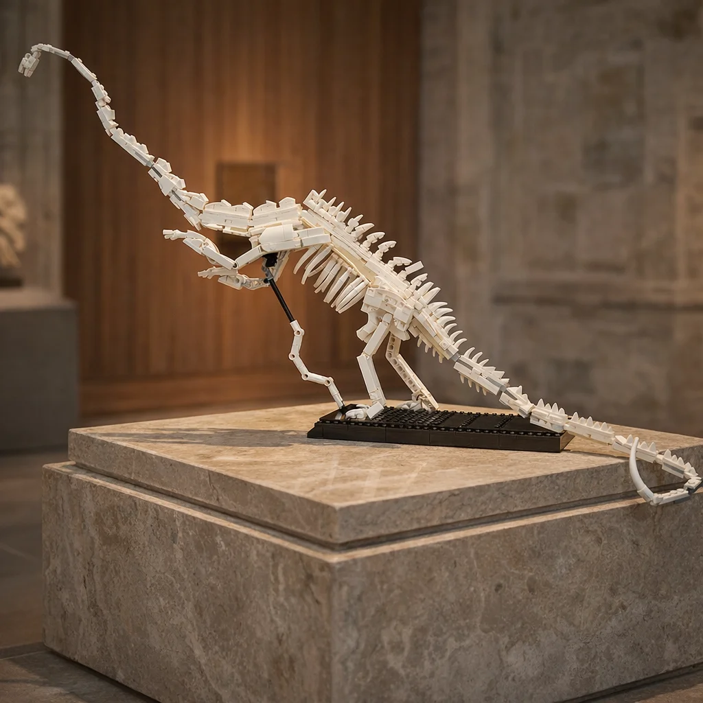 

MOC Dinosaur Skeleton Building Blocks Model, Realistic Prehistoric Dino DIY Assembly Bricks Toy, Desk Display Gift for Kids