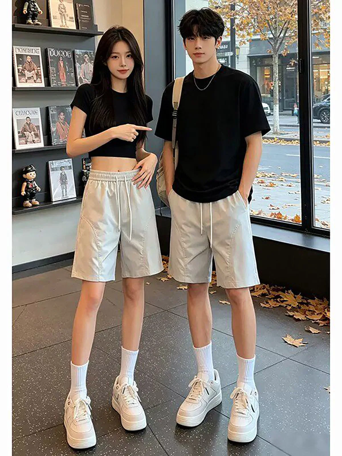 Quick Dry Ice Silk Shorts Men's Casual Lightweight Summer Sport Style Side Cut Deconstructed Four Five Split Pants
