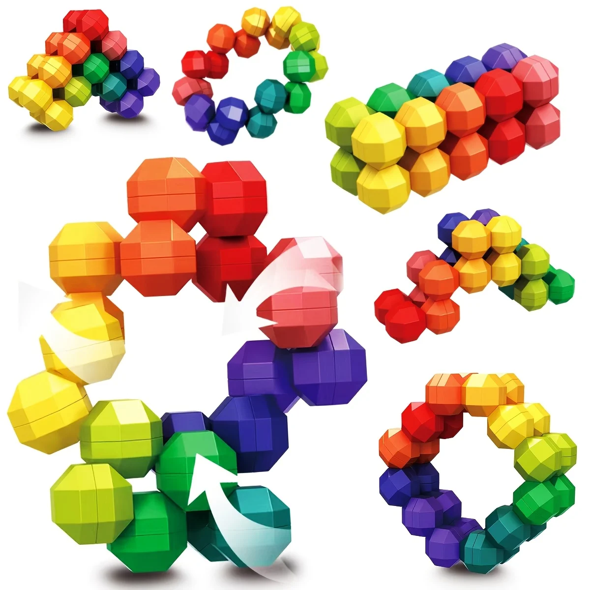 子供用パズル、インタラクティブな論理的思考トレーニングおもちゃ、多用途のビーズカラーのストレス解消ボール、ストレス解消キューブ