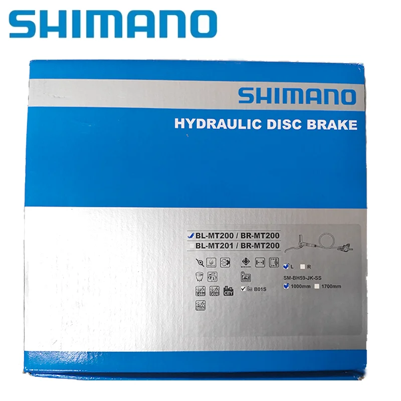 Shimano MT200 BR Hydraulic Disc Brake BL-MT200 One Pair With Brake Pads 800MM 850MM 1400MM 1450MM 1550MM For MTB E-Bike Riding