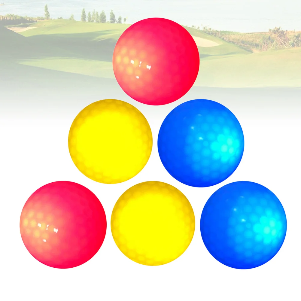 

6pcs Golf Led Light Up Ball Flashing Electronic Night Training Ball For Glow Tournament Twilight Practice Colored Balls