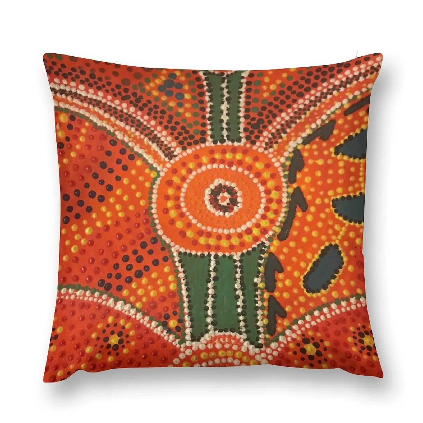 

Aboriginal dot art - resting Throw Pillow Room decorating items Pillowcases Bed Cushions bed pillows pillow