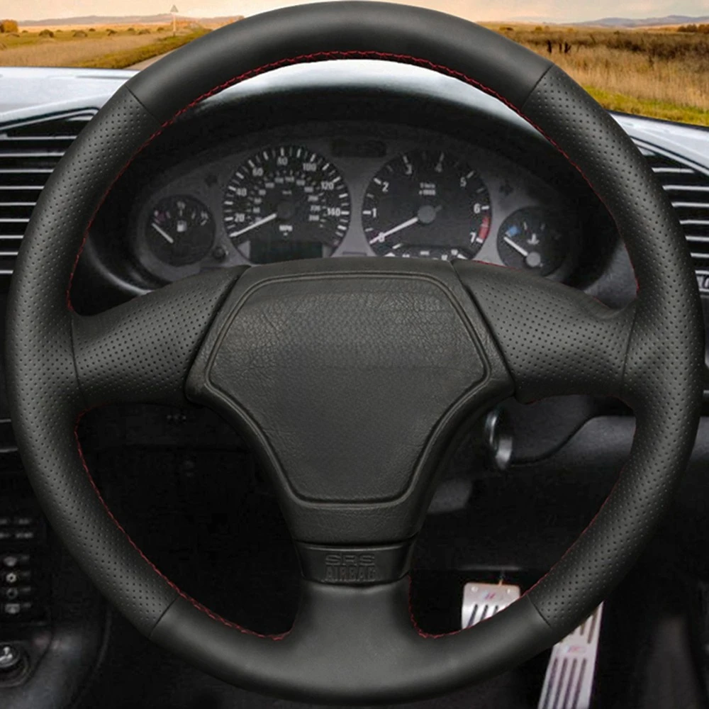 DIY Artificial Leather Car Steering Wheel Cover For BMW 3 Series E36 E46 1995-2000 5 Series E39 1995-1999 8 Series E31 1995-1997