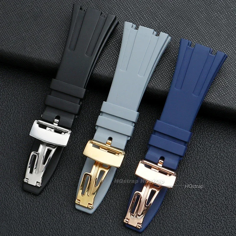 27mm Silicone Bracelet for AP for Royal Oak for AP15400 15710 26470 15703 Waterproof Wristband for Audemars Piguet Sport Belt