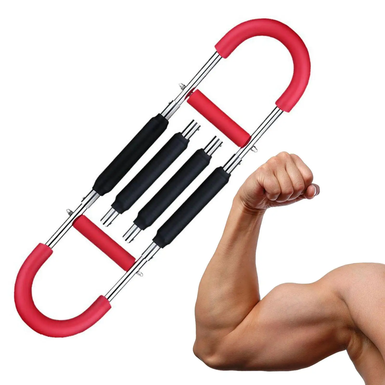 Ejercitador de pecho y brazo, equipo de Fitness ajustable para el hogar para mejorar la fuerza muscular de la parte superior del cuerpo, bíceps, tríceps, construcción muscular