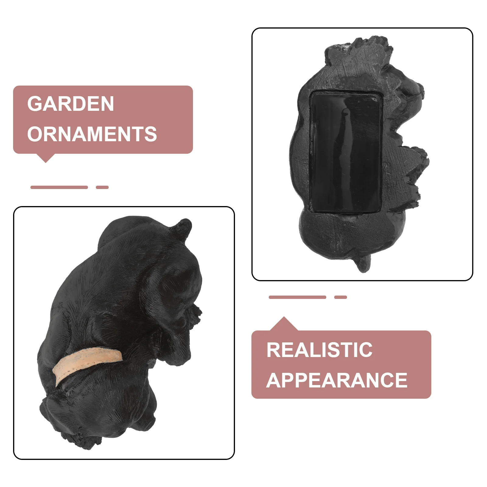 Hider Outdoor Garden Statue Resin Puppy Key Storage Box Hide Holder for Outside House Yard Decorative Security Case