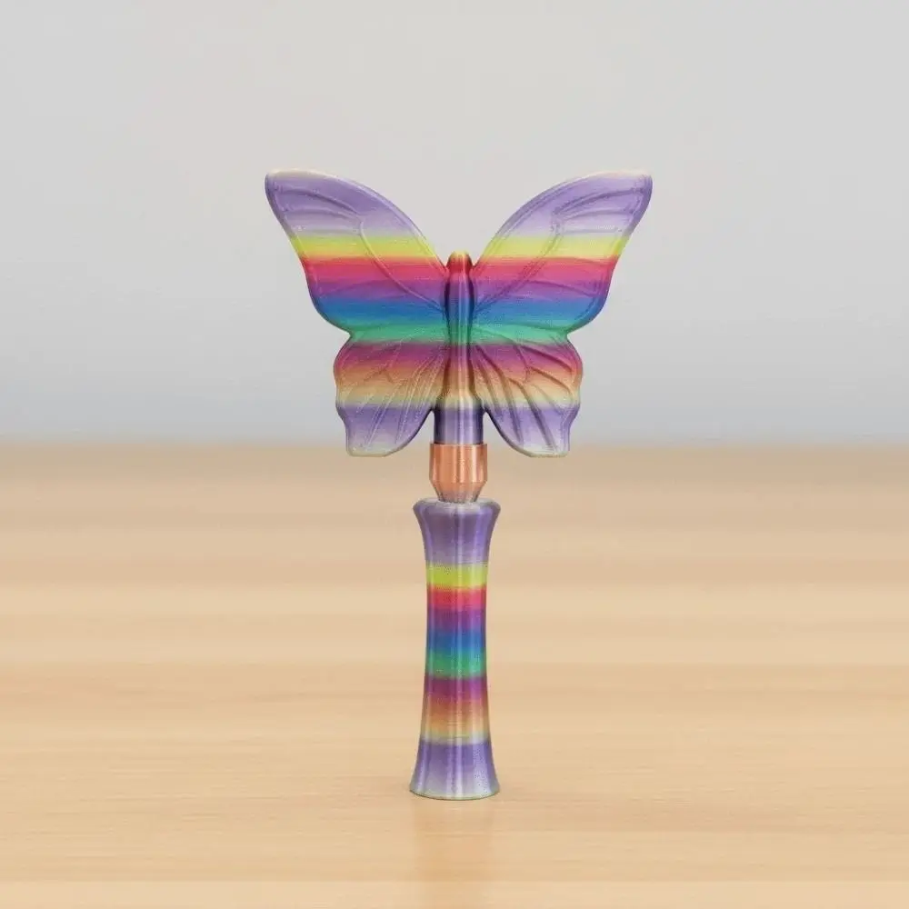 

Креативный 3D-печатный держатель для карт в виде волшебной палочки, съемный, радужный, в форме бабочки, милый, конфетных цветов