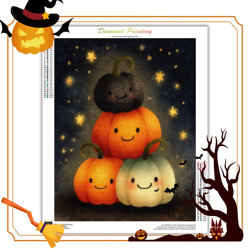 

SDOYUNO Diamond Painting Kits Cute Pumpkin Halloween Handmade Diamond Decorative Painting Gift Diy Diamond Mosaic Paintings Set