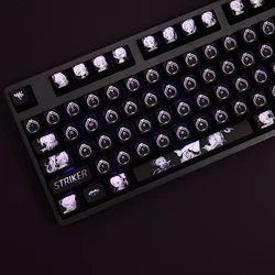 104 Keys Blue Archive Sorasaki Hina Backlit Keycaps PC Coating For Logitech G512 G610 Razer BlackWidow Huntsman Corsair K70 K95