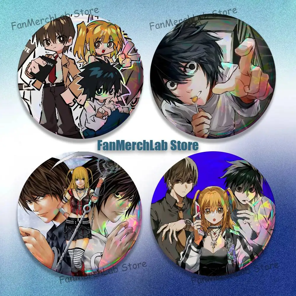 

Y-Yagami Light M-Misa Misa L-Lawliet Badge Cartoon Figure Brooches Cute Enamel Pins for Jewelry Backpack Accessories Gifts