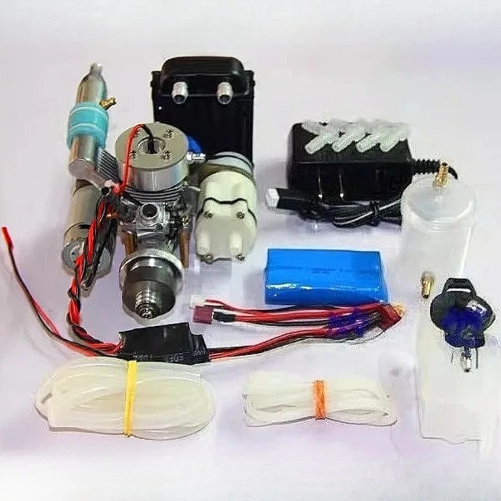 Water Cooled Methanol Engine Model Two-stroke Metal  Start for Vehicle and Ship Model Assembly Kit