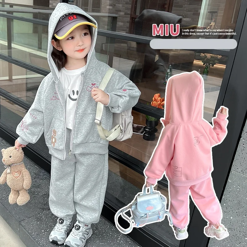 

Baby Girl Clothes Sets Size 2-9Y Kid Coat Top&Long Pants Bottom Suits Child 2 Pice Of Clothing Sets Toddle Girl Casual Cute Suit