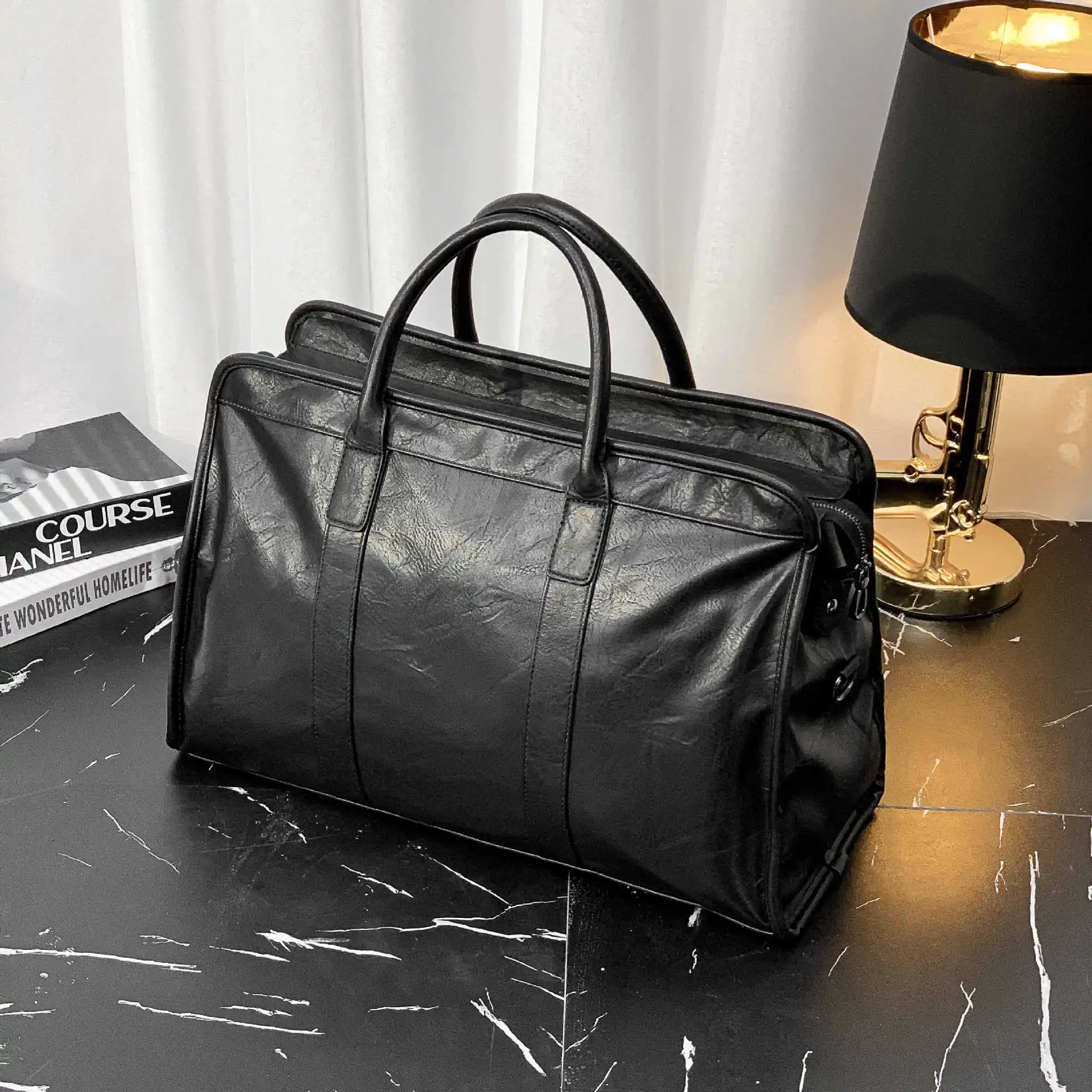 الرجال حقائب بولي Leather جلد رجل حمل حقيبة لابتوب حقائب اليد التجارية حقائب كتف 2025 مكتب العمل الرجال التنفيذي حقيبة المحامي