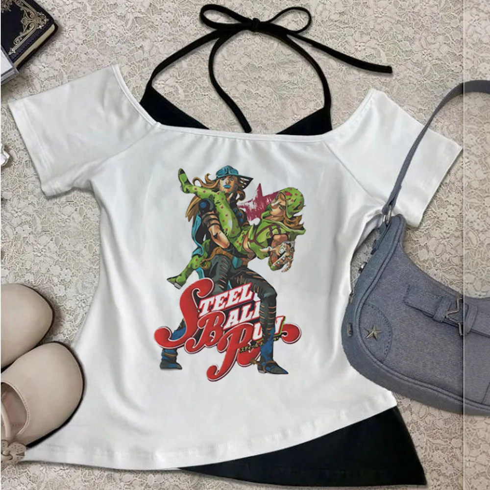 Jojo Bizarre Adventure Gyro Zeppeli cropped top shoujo anime cute japan t-shirt alternative  goth scene