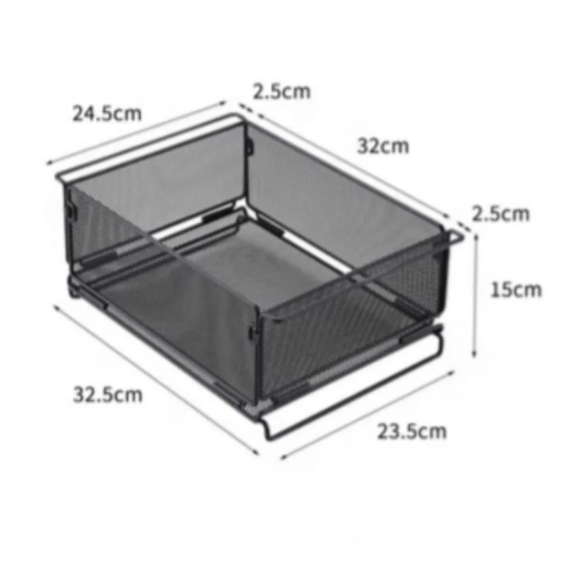 IGT Folding Storage Basket Open Mesh Box Stainless Steel  Kitchen Storage Basket  Table Expansion Accessories Outdoor Camping