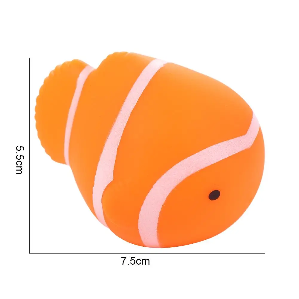 Morbido per gli animali Spremere Suono colorato Squeaky Baby Bath Toys Nuoto Giochi d'acqua Galleggiante Doccia Giocattoli da bagno