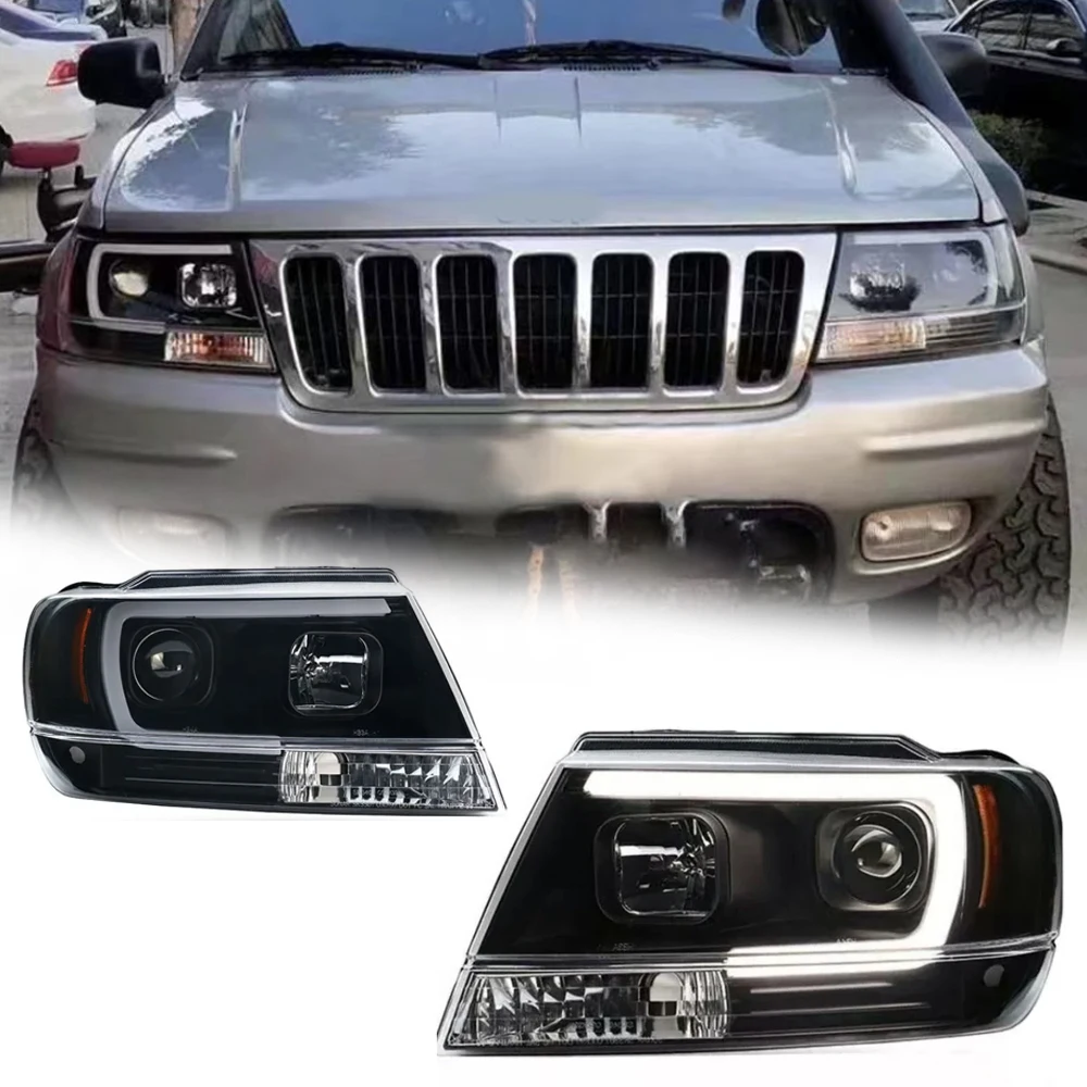

LED HeadLights for Grand Cherokee 99-04 emark new style led DRL Car head lamp Assembly Signal Auto Accessories Modified Lamp