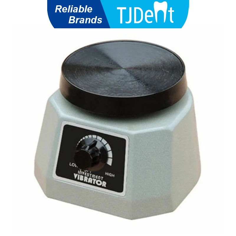 TJDent Dental High Power Plaster Vibrator 4'' Round Gypsum Variable Intensity Shaker Oscillator 110V/220V Dental Lab Equipment