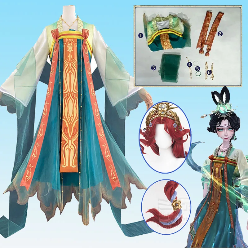 

Identity V Косплей Грейс Найад Яо Кай Костюм Хэллоуин Карнавал Китайский Стиль Великолепное Платье Ханфу Реквизит и Набор Аксессуаров