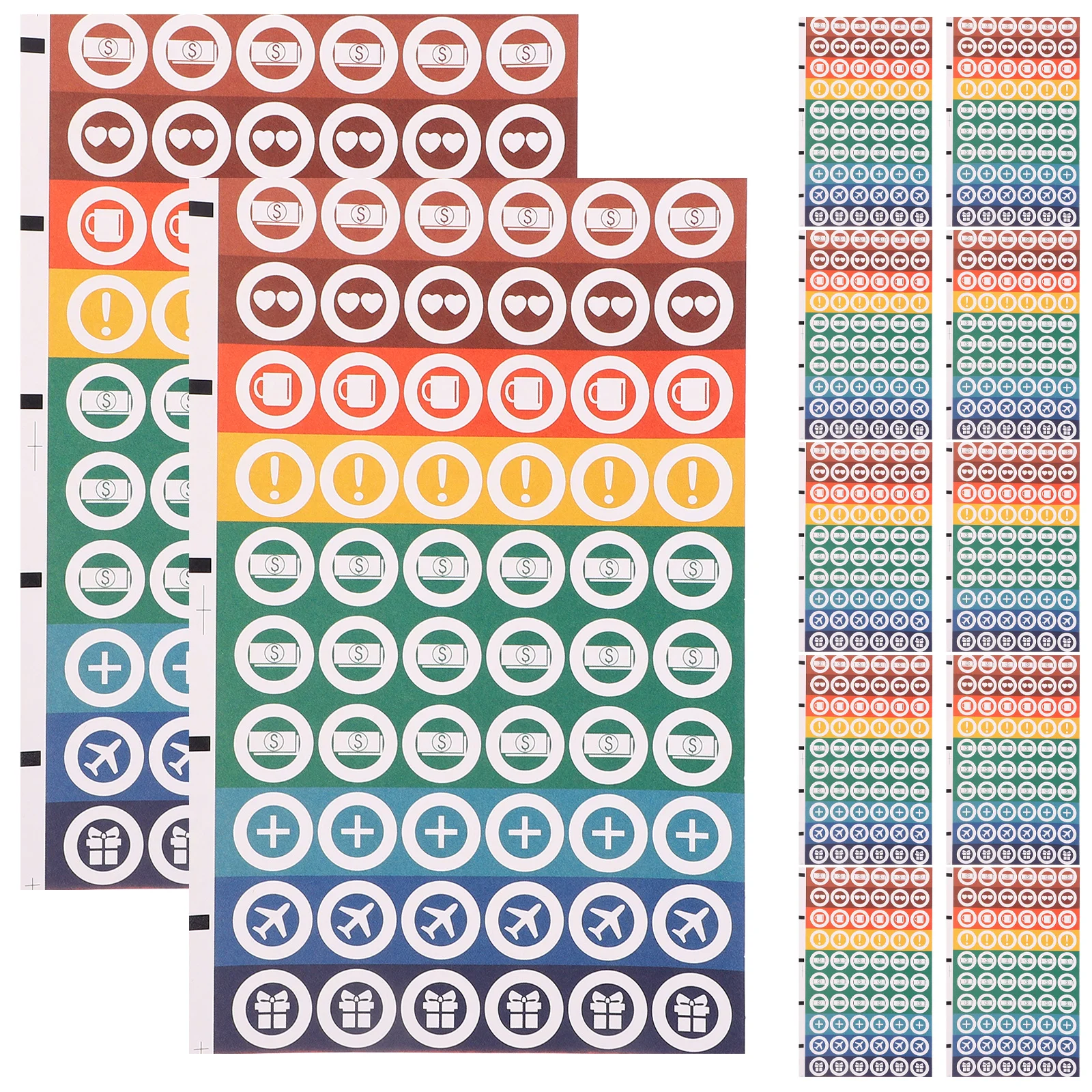 

30 Sheets Dot Stickers Colorful Scrapbooking Labels for Journal Notebook Planner Organization DIY Adhesive Classification