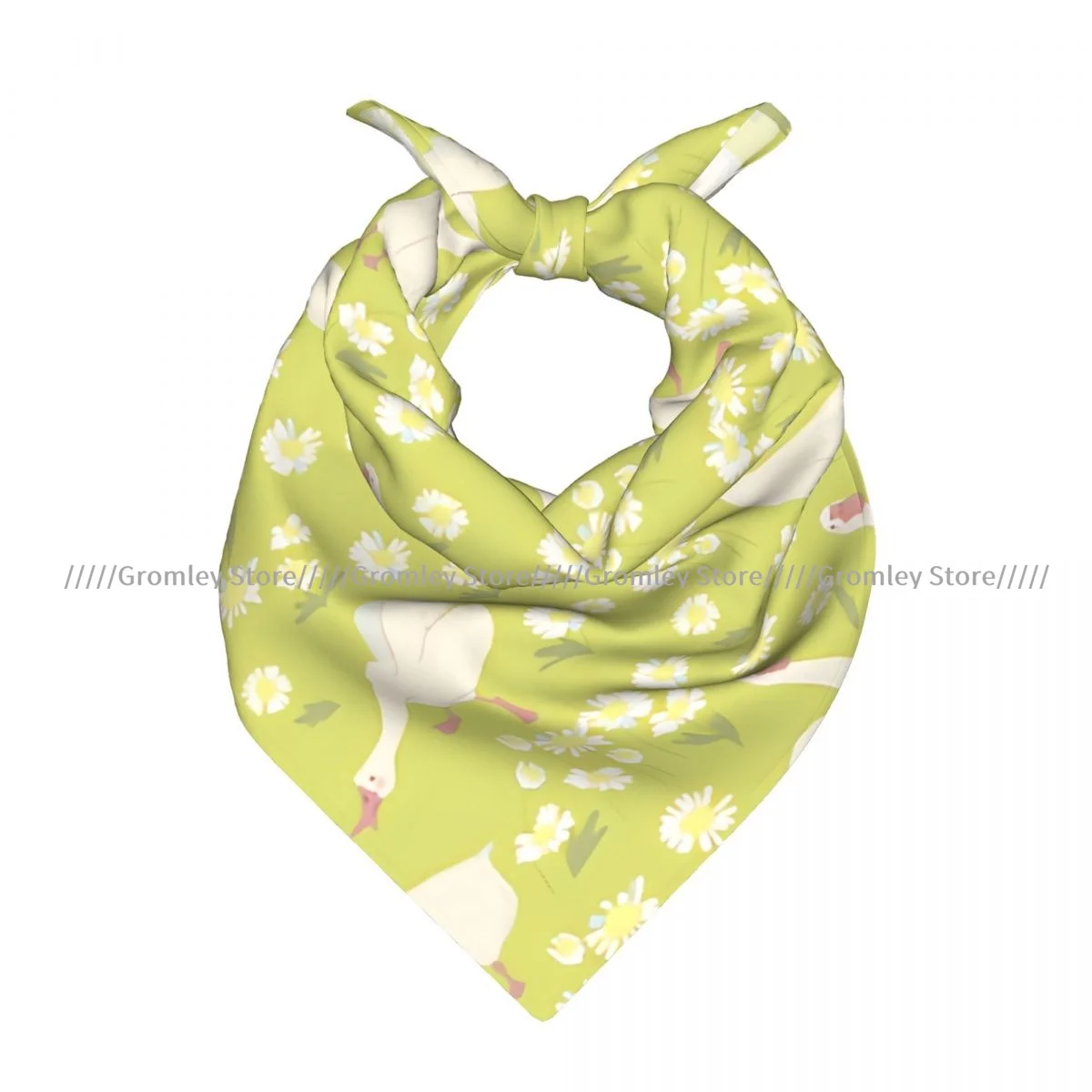 

Chamomile And Gooses Background Square Scarf Ladies Casual Head Neck Wrap