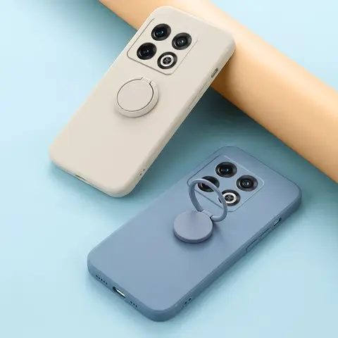 Funda de silicona cuadrada con anillo para dedo 360 para OnePlus One Plus 10 9 9R 9RT 8 7 7T Pro Nord CE 2 5G, funda con soporte para teléfono