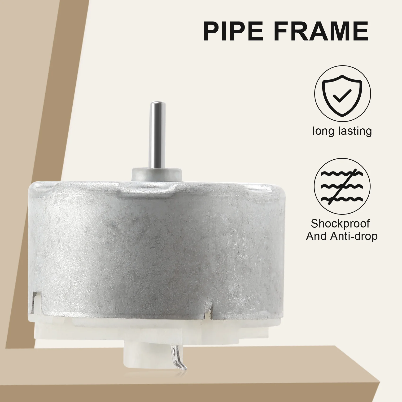 Новый двигатель постоянного тока RF-500 TB-12560 постоянного тока 1,5–12 В 2700 U/MIN, скорость холостого хода, диаметр 32 мм, серебристый