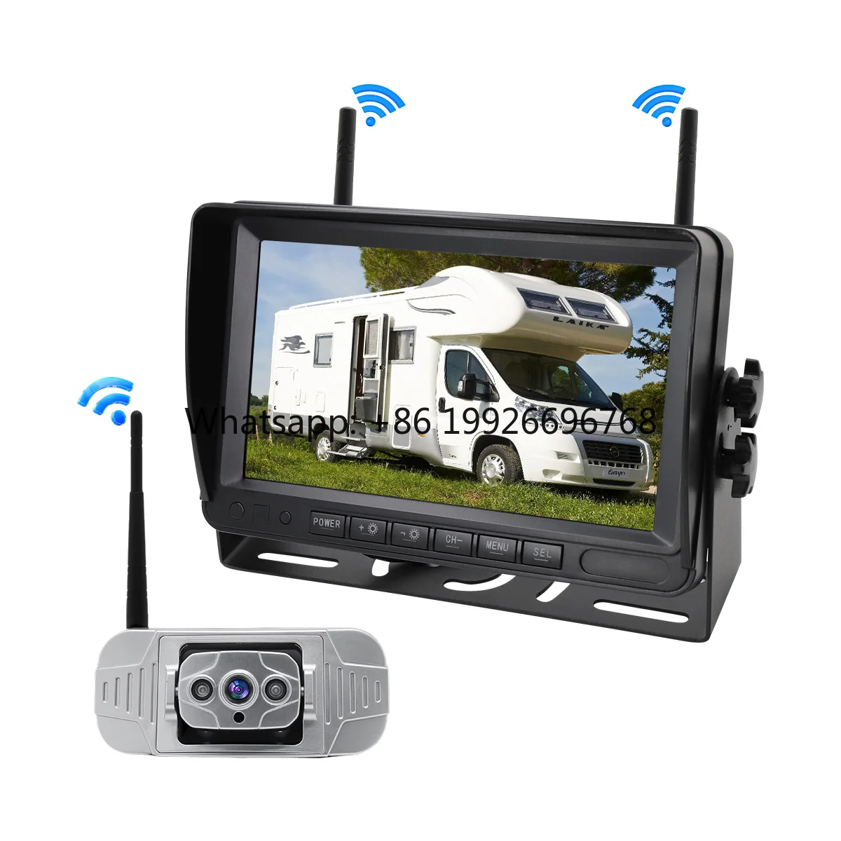 Factory Customized 7/9/10 Inch Car Reversing Camera Kit Wireless Rv Camera System 1080P 4-Ch Wireless Backup Camera System