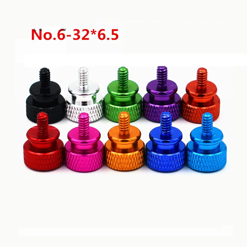 

1piece Aluminum Alloy Knurled Thumb Screws 6#-32*6.5mm 6#-32*12mm 6#-32*16mm Computer Case Side Panel Hard Disk Hand Screw