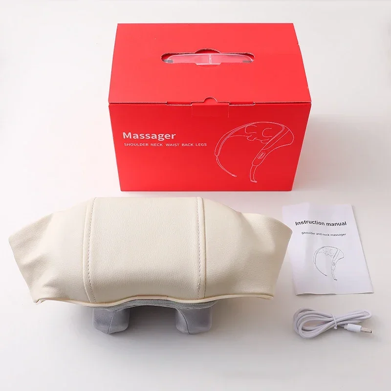 Heating Shiatsu Kneading Electric Neck and Shoulder Massager Electric Pain Relief Cervical Massager