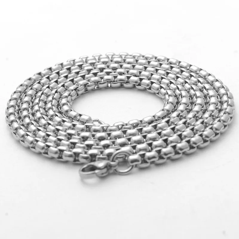 YQ 316L Edelstahl Kette Halskette für Männer Frauen Schmuck Anhänger Zubehör 3 Farben – Detail 3
