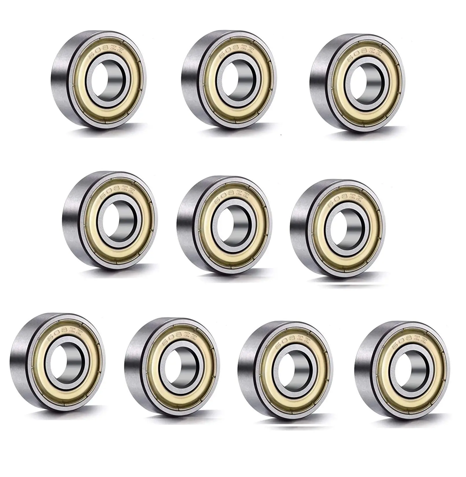 6/12/20 Stück 608RS/608ZZ Lager, langlebige Kugellager aus Kohlenstoffstahl für Skateboards, Longboards, Inline-Skates, Rollschuhe – Detail 2
