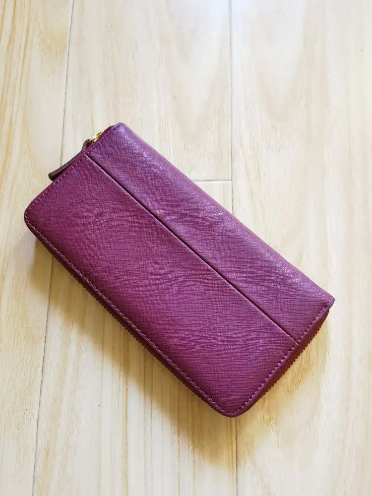 محفظة نسائية طويلة من الجلد الأصلي من EMMA، محفظة عصرية متطابقة الألوان