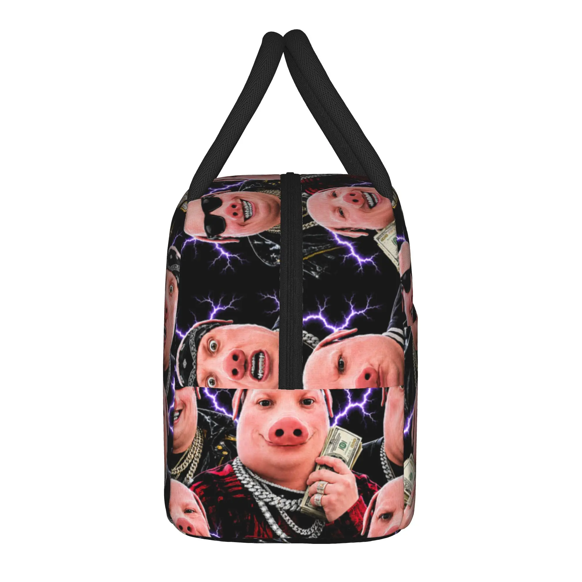 John Pork is Calling Bootleg Meme Brainrot Lunch Bag  Office Lunch Box For Child Print Lunch Bags Oxford Portable Cooler Bag
