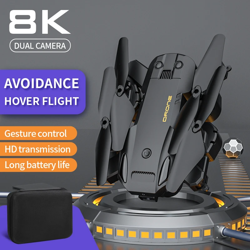 Drone Q6 8K RC avec caméra pour touristes professionnels, 3 côtés, évitement d'obstacles, quadrirotor pliant, rotation à grande vitesse, cadeau d'anniversaire