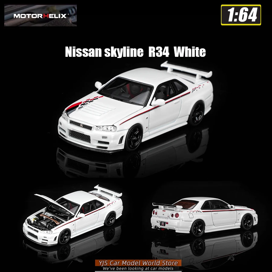 Motorhelix MH 1:64 Mazda 787B Alfa Romeo 8C MX-5 Nissan Skyline GT-R R34 Automodel Sport Statisch Model Verjaardagscadeau