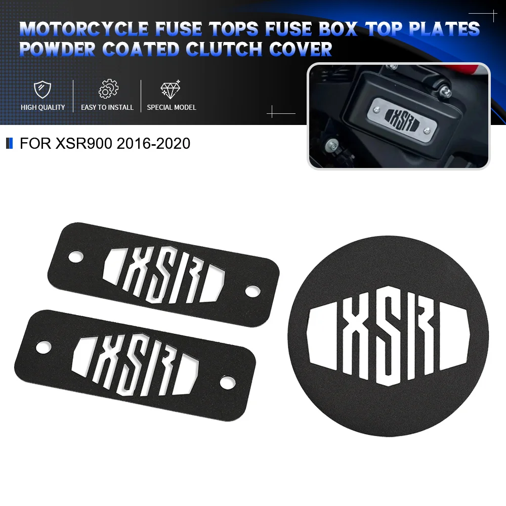 For Yamaha XSR900 XSR 900 2016 2017 2018 2019 2020 XSR-900 Motorcycle Fuse Tops Fuse Box Top Plates Powder Coated Clutch Cover